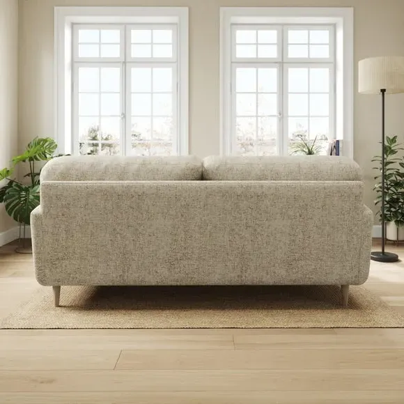 4-Seater Sofa with Buttoned Back - Mushroom by Dunelm, image 3
