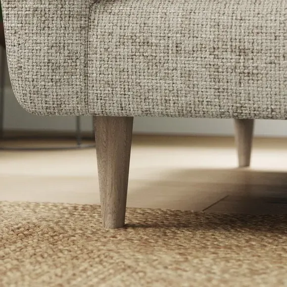 4-Seater Sofa with Buttoned Back - Mushroom by Dunelm, image 4