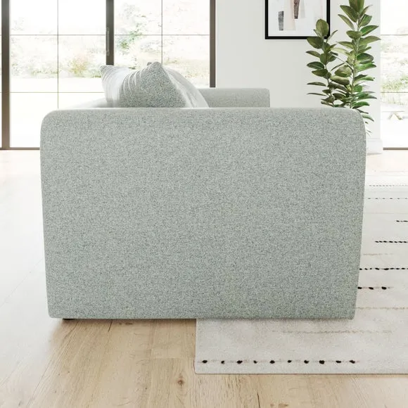 4-Seater Sofa with Roll Arms - Blue, Fabric alternate view