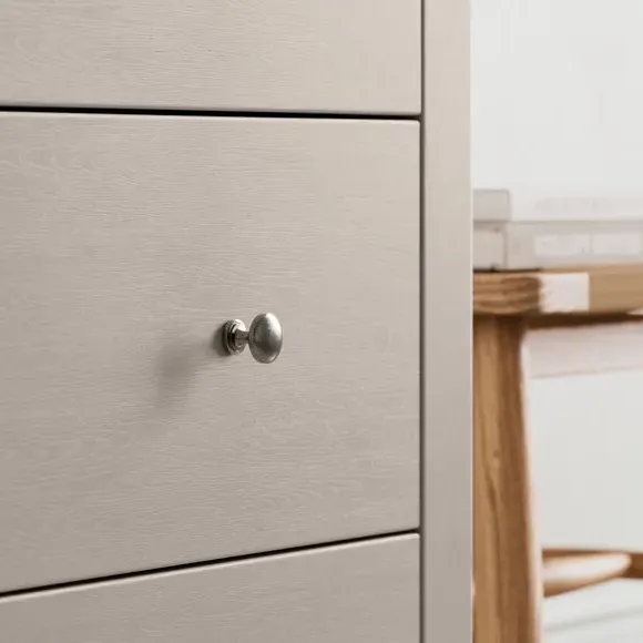 5-Drawer Chest with Metal Handles - Stone by Dunelm, image 5