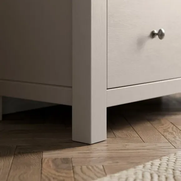 5-Drawer Chest with Metal Handles - Stone by Dunelm, image 6