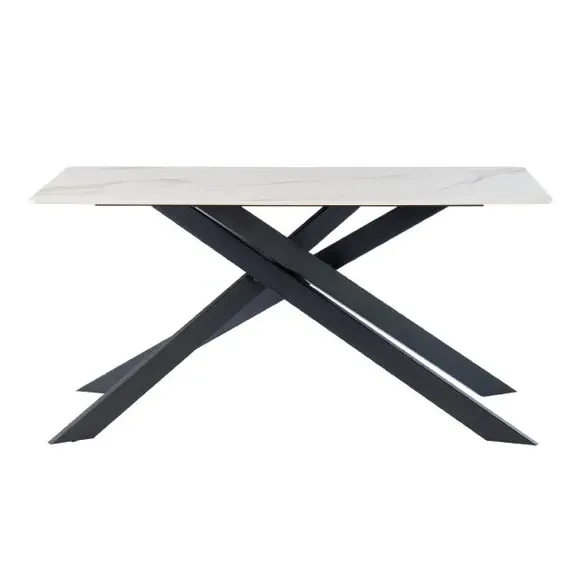 6-Seater Dining Table - Gold, Sintered Stone alternate view