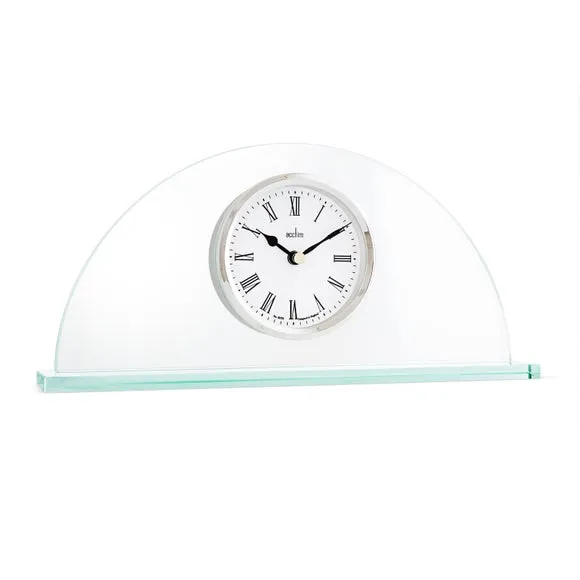 Half-Moon Mantel Clock - Clear, Glass alternate view