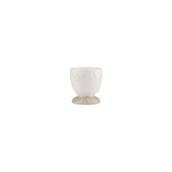 Set of 2 Egg Cups with Embossed Detail - Cream alternate view