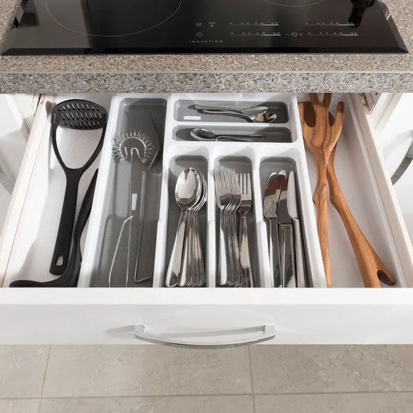 Extendable Drawer Organiser - White alternate view