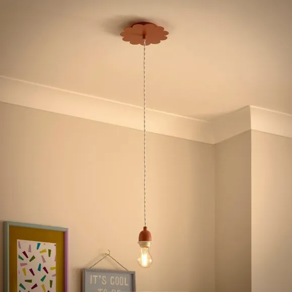 Petal Adjustable Flex Ceiling Light Cable - Clay, Steel alternate view