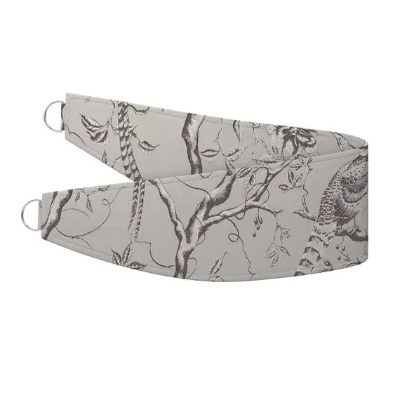 Curtain Tieback with Woodland Design - Oyster alternate view
