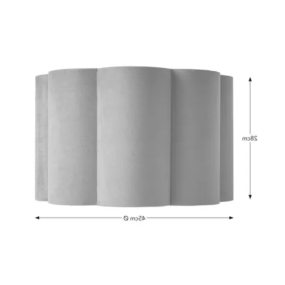 Flower-Shaped Drum Lamp Shade - Coral, Velvet by Dunelm, image 5