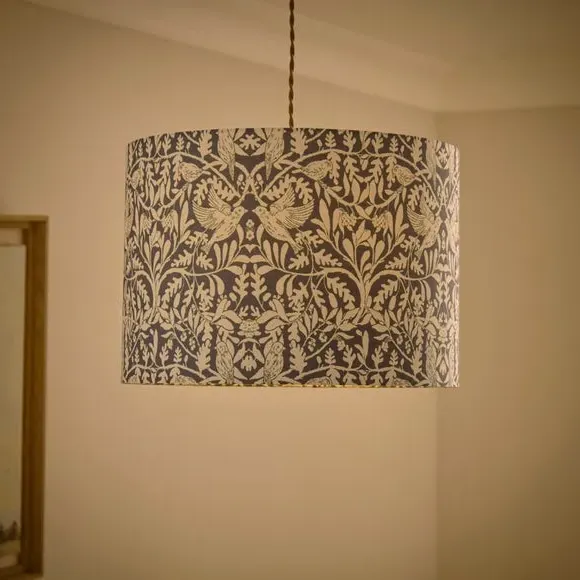 Alora Chenille Easy Fit Drum Lamp Shade - Blue alternate view
