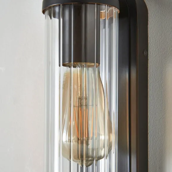 Alyn Bathroom Wall Light - Bronze, Glass alternate view