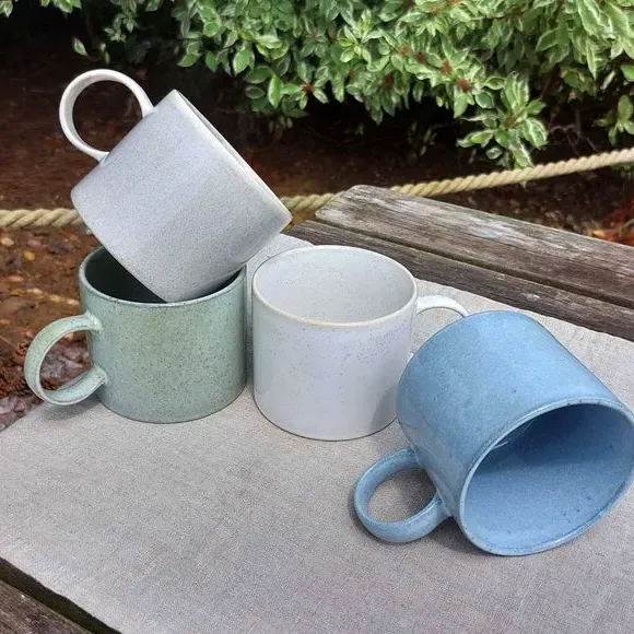 Reactive Glaze Mug - White, Stoneware alternate view