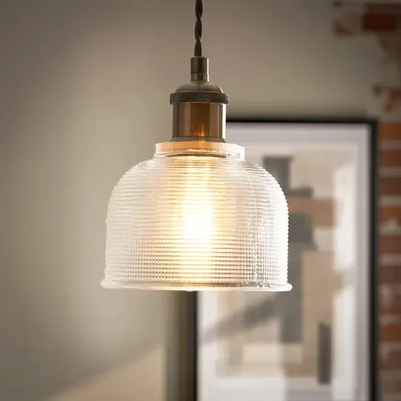 Amesbury Industrial Easy Fit Pendant Shade - Clear, Glass alternate view