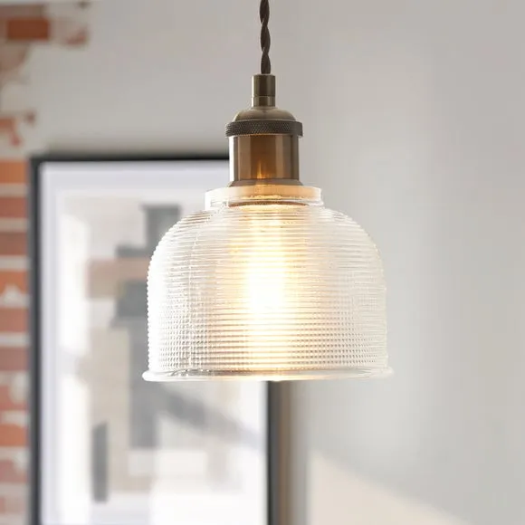 Amesbury Industrial Easy Fit Pendant Shade - Clear, Glass product