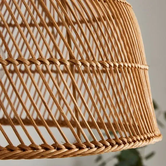Andre Easy Fit Pendant Shade - Natural, Rattan by Dunelm, image 3
