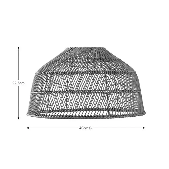 Andre Easy Fit Pendant Shade - Natural, Rattan by Dunelm, image 4