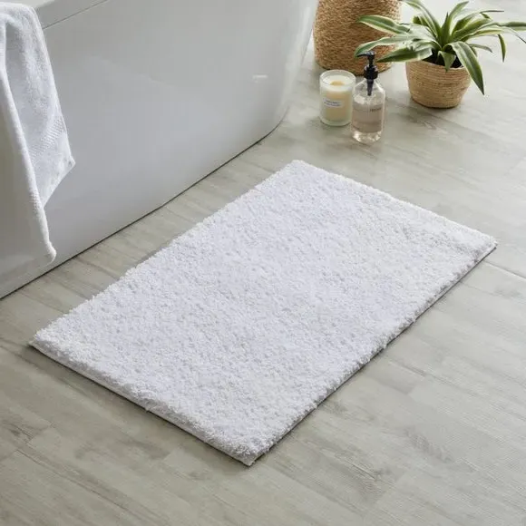 Antibacterial Bath Mat Anti-Slip - White, Recycled Polyester product