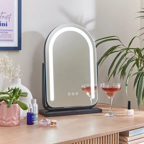 Arch LED Dressing Table Mirror - Black product