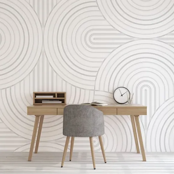 Arch Pattern Wall Mural - White alternate view