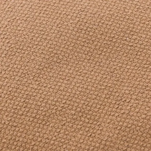 Round Pouffe with Polybeads - Camel, Cotton alternate view