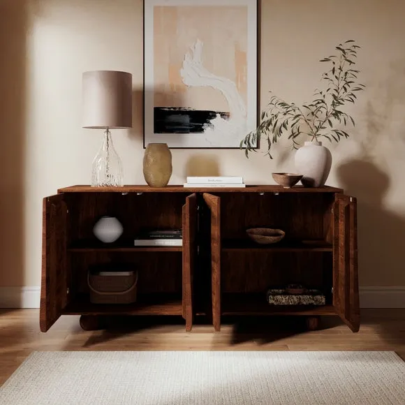 Artha Extra Wide Sideboard - Dark, Mango Wood alternate view