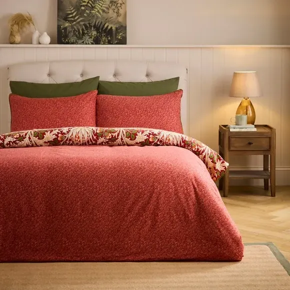 Artichoke Duvet Cover & Pillowcase Set - Red, Brushed Cotton alternate view