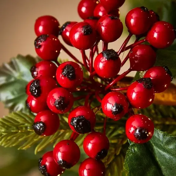 Red Berry Pick Tree Decoration - Red alternate view
