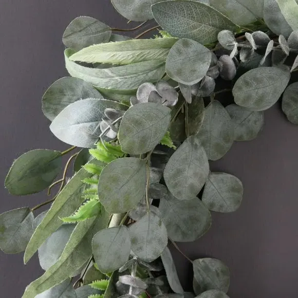 Artificial Eucalyptus Wreath - Green alternate view