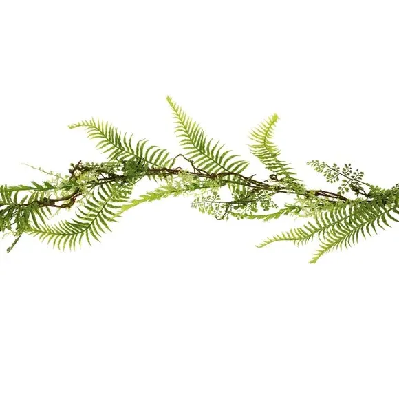 Artificial Fern Garland - Green by Dunelm, image 4