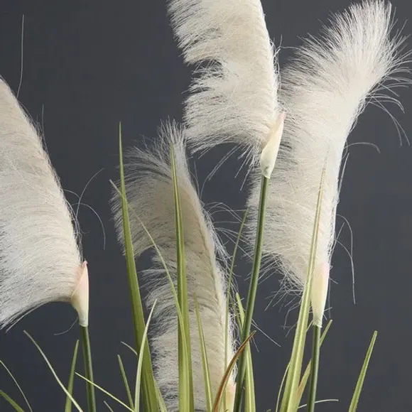 Artificial Pampas Grass with Basket - Green alternate view