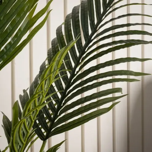 Artificial Kwai Palm Tree - Green, Black Pot alternate view