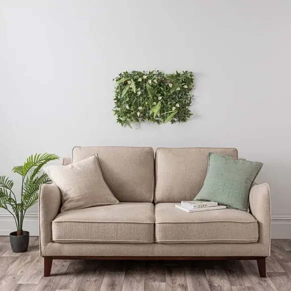 Artificial Lily Wall Panel - Green, Mixed Foliage alternate view