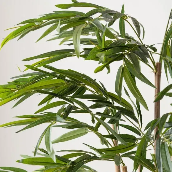 Artificial Bamboo Tree - Green, Black Pot alternate view