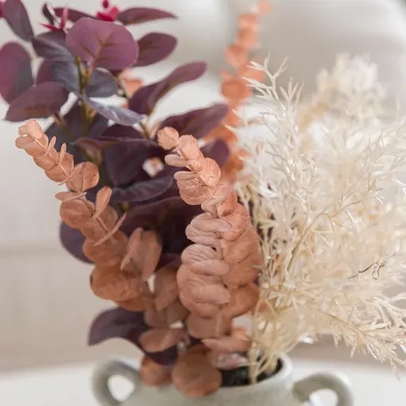 Artificial Bouquet with Vase - Purple, Eucalyptus by Dunelm, image 3