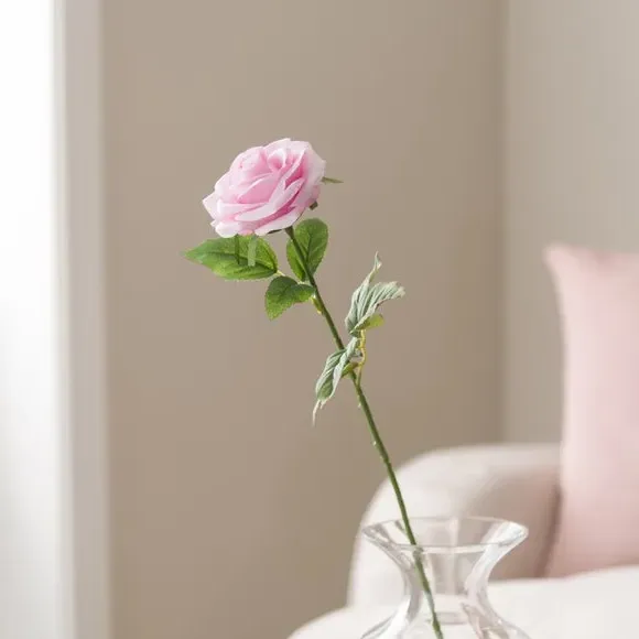 Artificial Rose Stem - Pink, Plastic alternate view