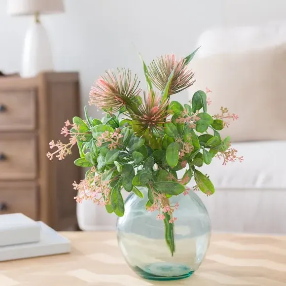 Artificial Thistle and Foliage Bundle - Multicolor, Plastic alternate view
