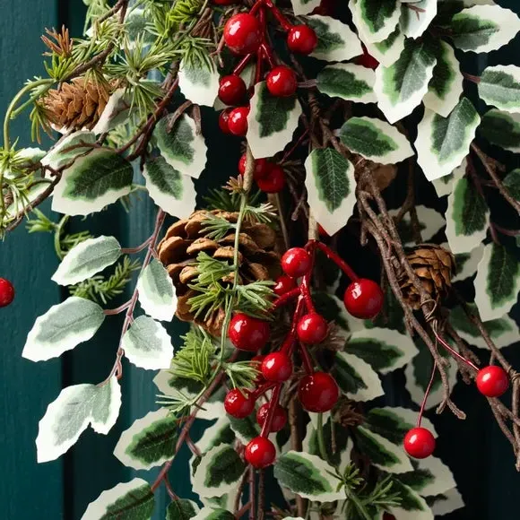 Artificial Leaf Swag with Berries - Green alternate view