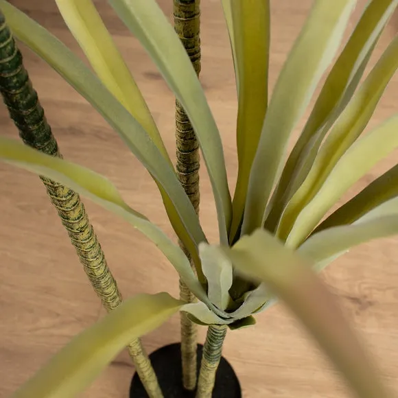 Artificial Yucca Tree - Green, Plastic Pot alternate view