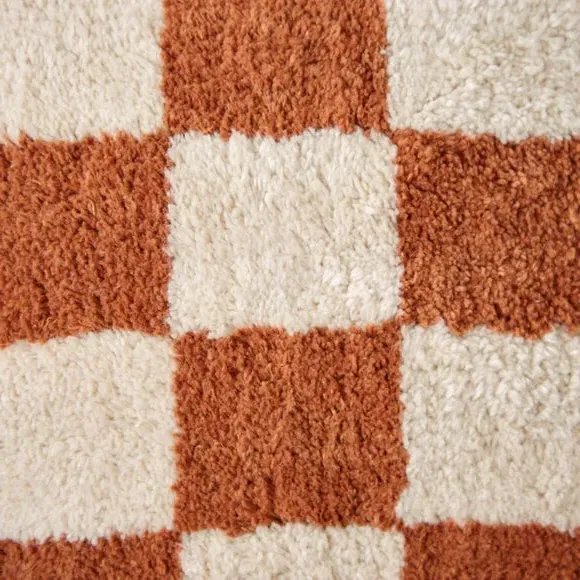 Artisan Checkerboard Cushion Cover with Tassel Finish - Butterscotch Yellow alternate view