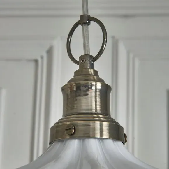 Ashwell Bathroom Pendant Light - White, Opal Glass alternate view