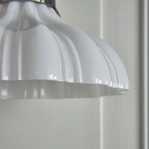 Ashwell Bathroom Wall Light - Antique Bronze, Opal Glass alternate view