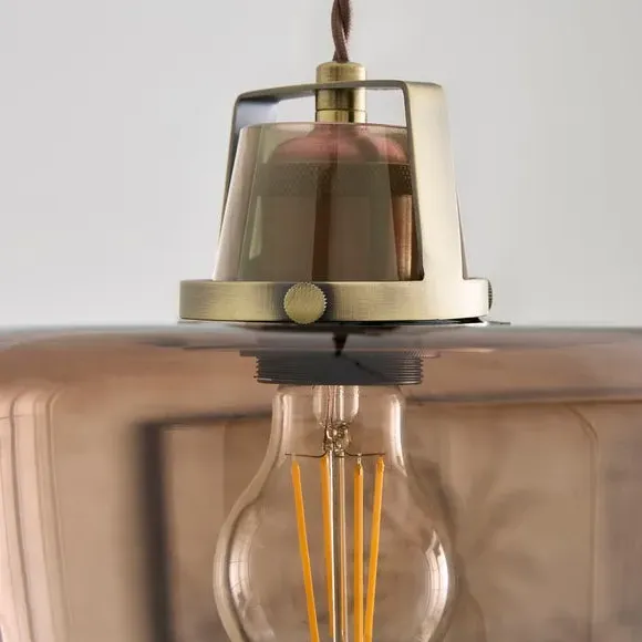 Auburn Easy Fit Pendant Shade - Grey, Glass alternate view