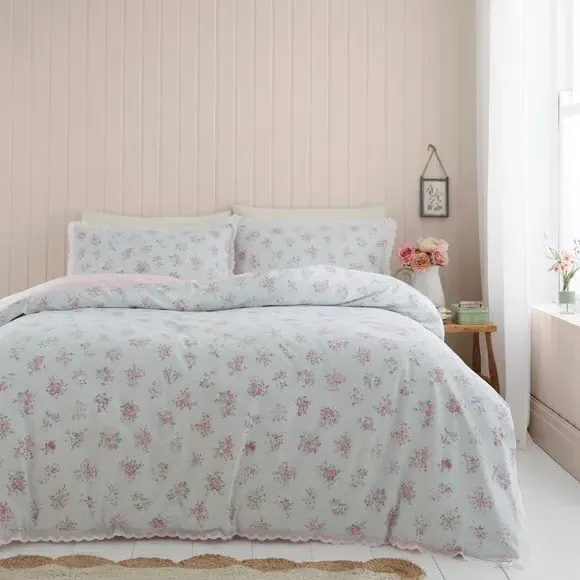 Audrey Ditsy Duvet Cover & Pillowcase Set - Sage Green, Microfibre product