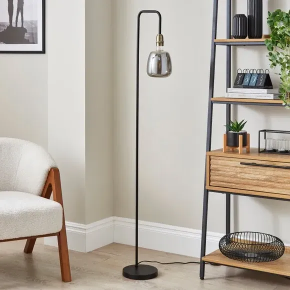 Exposed Bulb Floor Lamp - Smoke alternate view