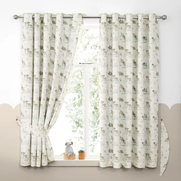 Bambi Blackout Eyelet Curtains - Natural alternate view