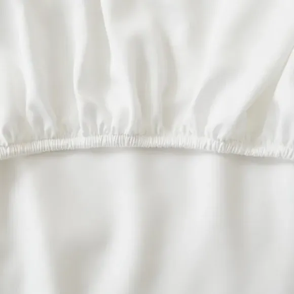 Bamboo Fitted Sheet - White alternate view