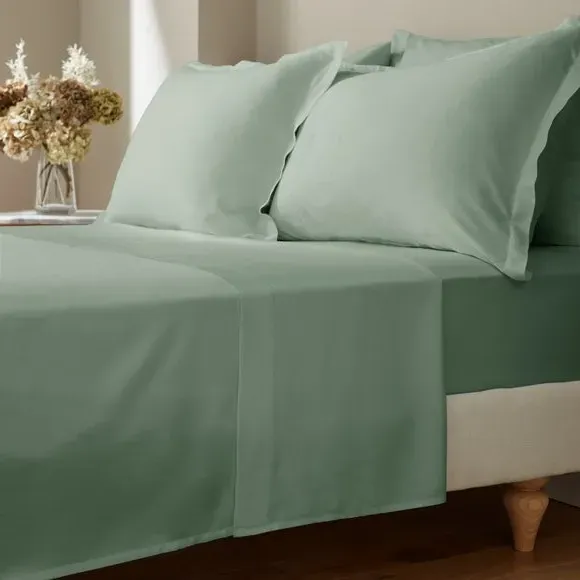 Bamboo Viscose Flat Sheet - Sage Green product