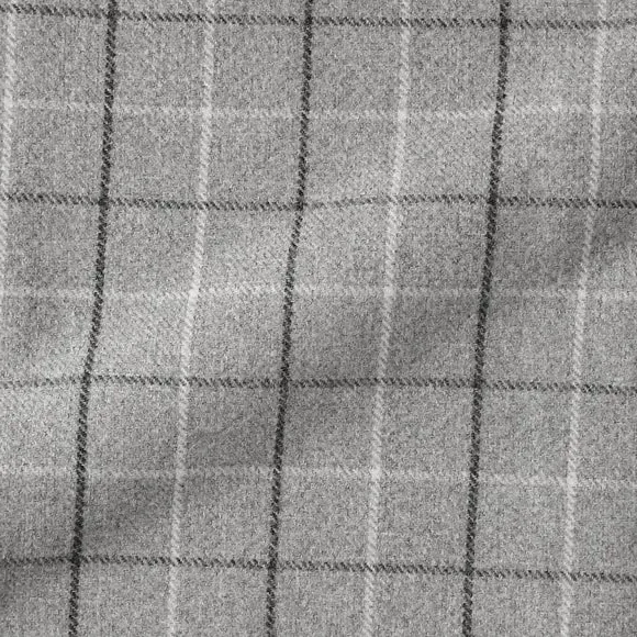 Made to Measure Roman Blinds - Grey, Check alternate view