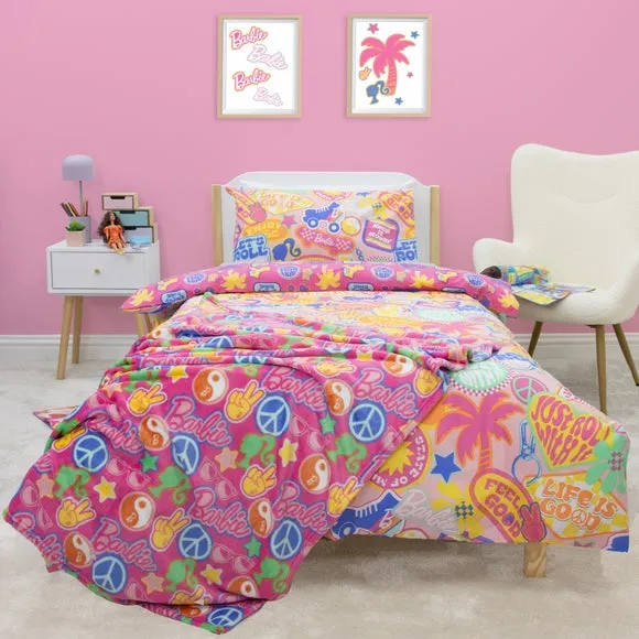 Barbie Duvet Cover and Pillowcase Set - Pink, Polycotton product
