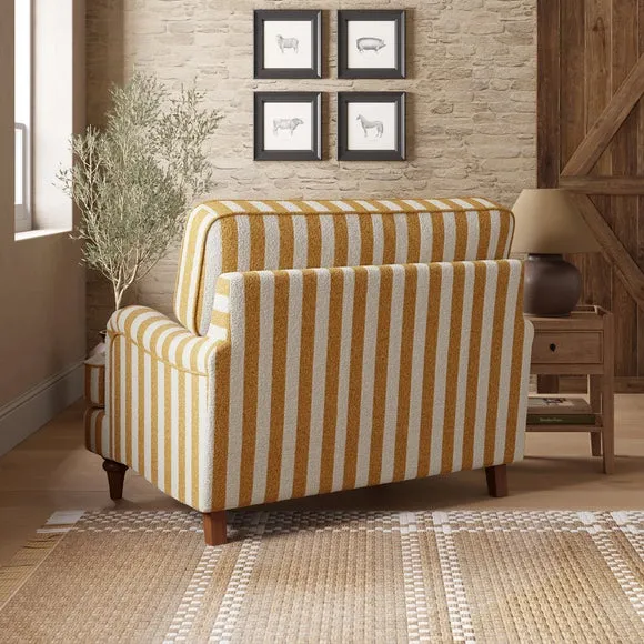 Beatrice II Snuggle Chair - Striped Ochre, Boucle alternate view