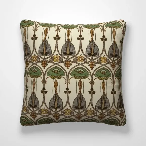 Small Cushion Cover with Embroidery - Petrol alternate view